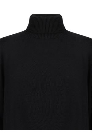 Black merino wool turtleneck sweater ROBERTO COLLINA | RA02003NERO